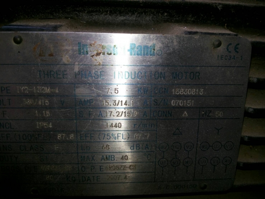 ปั้มลมIngersoll Rand10hp