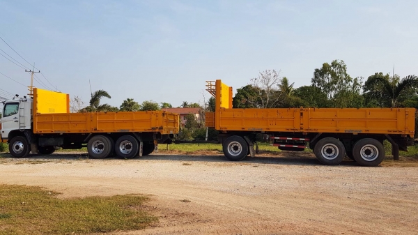Hino mega เครื่อง 320 แรง ปี 51 กระบะสามมิตรไม่ดัมพ์ ลูก 3 เพลา ทะเบียนพร้อม
