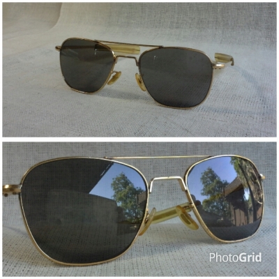 แว่นตาอเมริกันเสืออากาศ  ยุค &#039;60s  หายาก!  Vintage COMMAND/AO handmade in USA