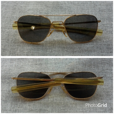 แว่นตาอเมริกันเสืออากาศ  ยุค &#039;60s  หายาก!  Vintage COMMAND/AO handmade in USA