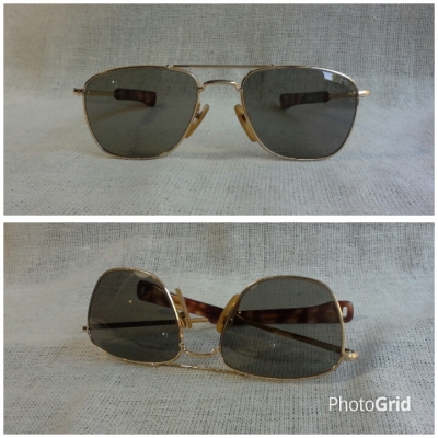แว่นตาอเมริกันเสืออากาศ  ตัวจ่าฝูง!  &#039;นักบิน - ผู้ครองฟ้า&#039; ยุค &#039;80s  Vintage AO Skymaster Aviator handmade in USA  ตัวแท้!  จริงใจ-ไม่จิงโจ้!