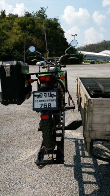 ขายถาดบรรทุกมอไซค์ ครับ. สำหรับรถที่มีชุดลาก น้ำหนักได้ 150กิโลกรัม โดยประมาณครับ.