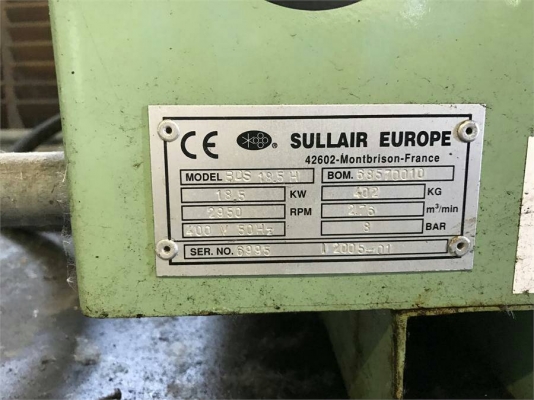 เครื่องปั้มลมมือสอง คุณภาพ Sullair 25 Hp อเมริกา ไม่เคยใช้งานในไทย เพิ่งนำเข้ามา 3 เครื่อง