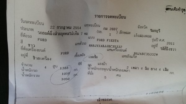 ขาย 265,000 FORD FIESTA ปี 2011 วิ่งน้อย 90,000 กม. เครื่องดี เกียร์ออโต้ดี แอร์เย็น ภายในเหมือนใหม่ รถสวยมีเสน่ห์ รถอยู่จันทบุรี 090-772-3710 090-772-3708