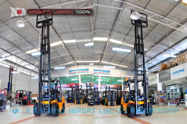 ขายรถโฟล์คลิฟท์มือสอง TOYOTA รุ่น 7FDJ35-23354 นำเข้าจากประเทศญี่ปุ่น 100\% ไม่เคยใช้งานในไทย