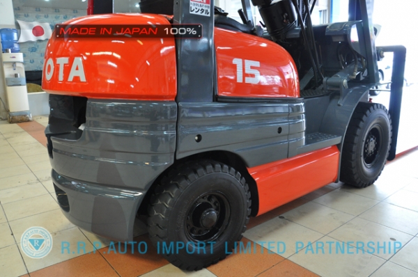 ขายรถโฟล์คลิฟท์มือสอง TOYOTA รุ่น 6FD15-33139 นำเข้าจากประเทศญี่ปุ่น 100\% ไม่เคยใช้งานในไทย