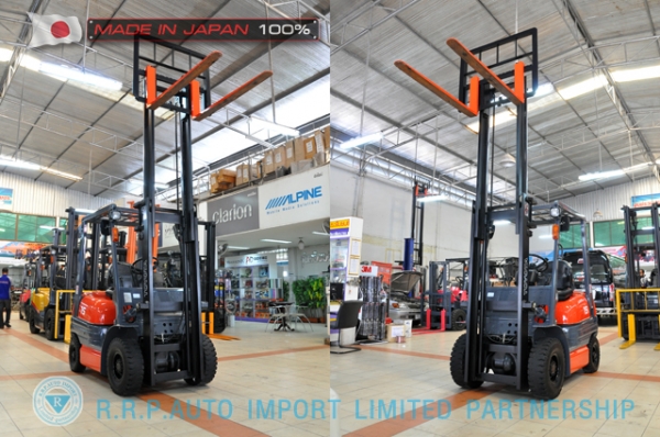 ขายรถโฟล์คลิฟท์มือสอง TOYOTA รุ่น 6FD15-33139 นำเข้าจากประเทศญี่ปุ่น 100\% ไม่เคยใช้งานในไทย