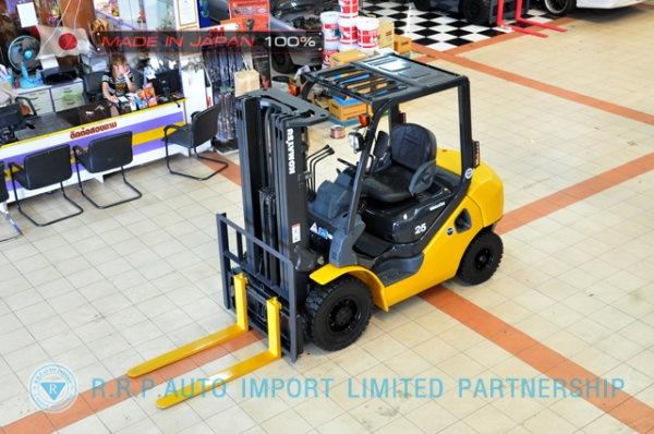 ขายรถโฟล์คลิฟท์มือสอง KOMATSU รุ่น FD25T-16-702220 นำเข้าไม่เคยใช้งานในไทย