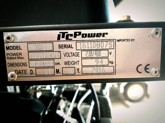 เครื่องปั่นไฟ ขนาด10KVA/8KW 3เฟส มีสินค้าพร้อมส่ง รับประกันสินค้า 1 ปี