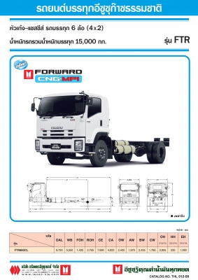 6 ล้อบรรทุกใหญ่ 7.5 เมตร CNG 100 \%
