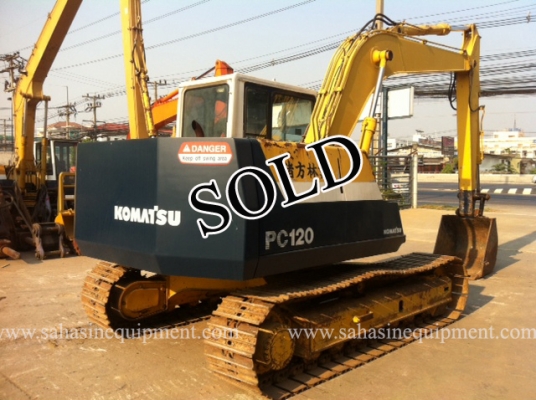 รถขุด PC120-5 S/N 421XX บจก.สหสินอีควิปเม้นท์ โทร.081-5851880, 02-5168100-1 www.sahasinequipment.com