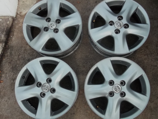 แม็ก15 VIOS 5ก้านรมดำ 4รู100 สภาพตามการใช้งานรอยน้อยมาก