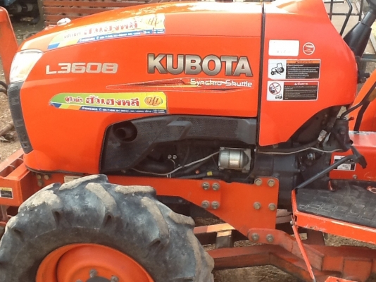 คูโบต้า L3608 4 WD ใบมีดดันหน้าช้าง ผาน 6 ช้างรถไร่ไม่เคยลงนา งามๆ