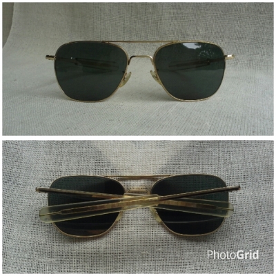 แว่นตาอเมริกันเสืออากาศที่ดีที่สุด!  วินเทจยุค &#039;70s  ตัวเทพบุตร!  Original RANDOLPH handmade in USA  บิ๊กไซซ์!