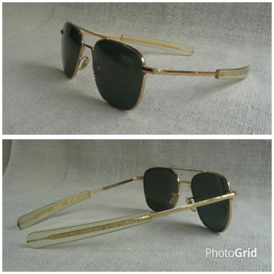 แว่นตาอเมริกันเสืออากาศที่ดีที่สุด!  วินเทจยุค &#039;70s  ตัวเทพบุตร!  Original RANDOLPH handmade in USA  บิ๊กไซซ์!