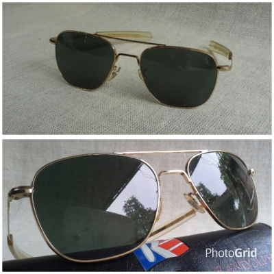แว่นตาอเมริกันเสืออากาศที่ดีที่สุด!  วินเทจยุค &#039;70s  ตัวเทพบุตร!  Original RANDOLPH handmade in USA  บิ๊กไซซ์!