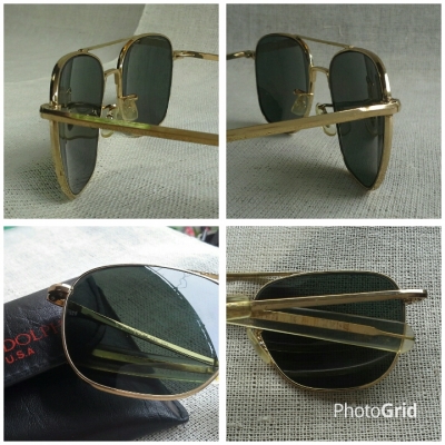แว่นตาอเมริกันเสืออากาศที่ดีที่สุด!  วินเทจยุค &#039;70s  ตัวเทพบุตร!  Original RANDOLPH handmade in USA  บิ๊กไซซ์!