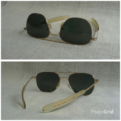 แว่นตาอเมริกันเสืออากาศที่ดีที่สุด!  วินเทจยุค &#039;70s  ตัวเทพบุตร!  Original RANDOLPH handmade in USA  บิ๊กไซซ์!