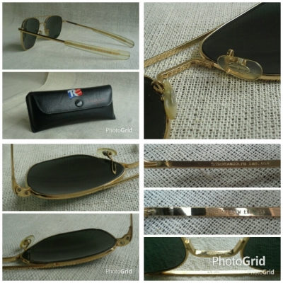 แว่นตาอเมริกันเสืออากาศที่ดีที่สุด!  วินเทจยุค &#039;70s  ตัวเทพบุตร!  Original RANDOLPH handmade in USA  บิ๊กไซซ์!