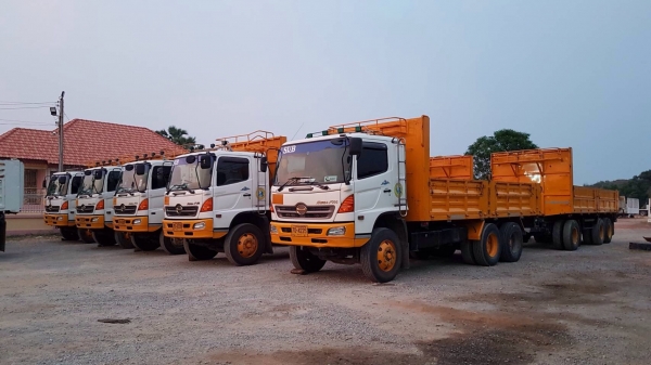 ขายแม่+ลูก Hino mega เครื่อง 320 แรง ปี 51 กระบะสามมิตรไม่ดัมพ์ ลูก 3 เพลา ทะเบียนพร้อม
