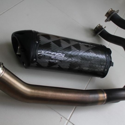ขายท่อTwobrathers Fullsystem รุ่น Black Series แท้ U.S.A. ใส่ER6n,Ninja650 ปี12-16