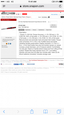 ประแจปอนด์ Torque Wrench ของ Snap On แท้ USA