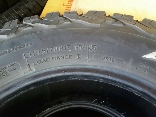 BF KO2 USA. 275-70-17 ปี 15 สภาพสวยๆ 1ชุด BF KO2 USA. 275-70-17 ปี 15 สภาพสวยๆ 1ชุด