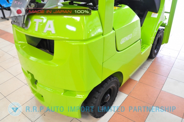 รถโฟล์คลิฟท์พร้อมขาย TOYOTA รุ่น 7FG15-19462 นำเข้าจากประเทศญี่ปุ่น 100\% ไม่เคยใช้งานในไทย