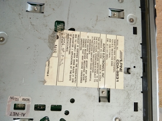 Alpine cda 9831 Alpine cda 9831