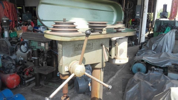 ** SOLD ** สว่านแท่นคิงส์ KING รุ่น KSD-420 เจาะ 1.1/4" (31mm.) mitsu 1 hp 380v เก่าเก็บพร้อมใช้งาน