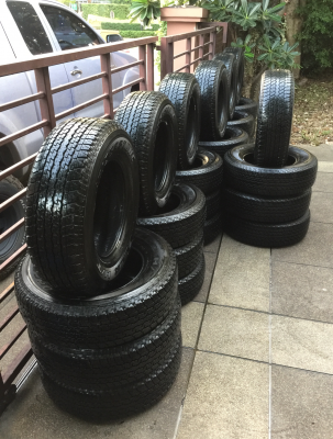 ยาง Bridgestone 245 70 16 ปลายปี16 ดอกเต็ม ไม่มีปะ เนื้อนิ่ม ใช้กันยาว ราคาไม่แพง