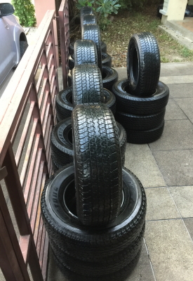 ยาง Bridgestone 245 70 16 ปลายปี16 ดอกเต็ม ไม่มีปะ เนื้อนิ่ม ใช้กันยาว ราคาไม่แพง