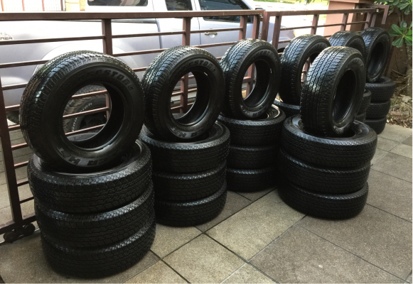ยาง Bridgestone 245 70 16 ปลายปี16 ดอกเต็ม ไม่มีปะ เนื้อนิ่ม ใช้กันยาว ราคาไม่แพง