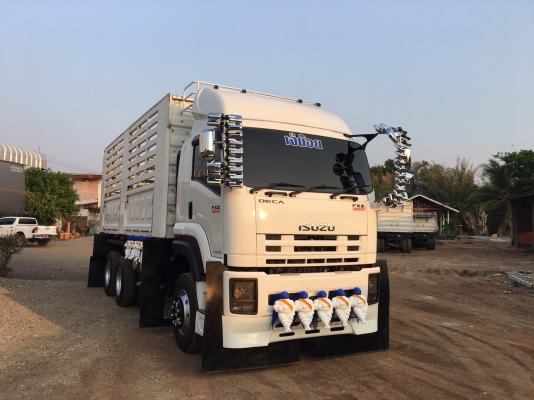 ขายแม่+ลูก ISUZU 360 ปี 56 กระบะดัมพ์สามมิตร ลูก 3 เพลาแท้ ไมล์สองแสน
