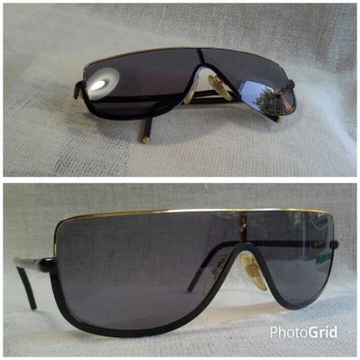 แว่นตาอิตาเลียนวินเทจ ยุค &#039;80s  โมเดลคลาสสิค &#039;ปีก - นักบิน&#039;  Vintage GIANFRANCO FERRE handmade in Italy  บิ๊กไซซ์!