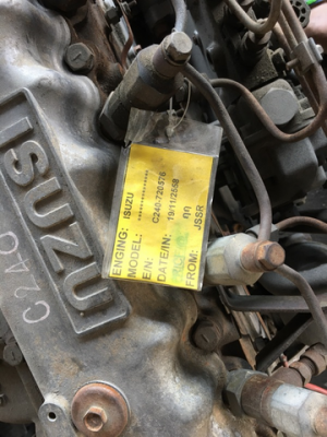 เครื่องยนต์ ISUZU C240 (เก่านอก) สนใจติดต่อ Line ID: Kongniwatsiri