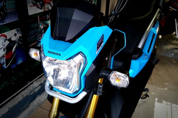 ( ผ่อนได้ ดาวน์ 10,900 ) zoomer x สีน้ำเงิน ไมล์แท้ 1 กม.รถไม่ได้ขับเลยเหมือนรถใหม่ 48900