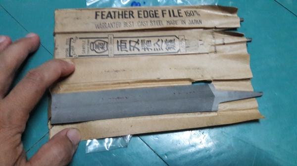 ขายตะไบขนนกญี่ปุ่นตราโอ่งMade in Japan. ขนาด150mm.ใหม่เก่าเก็บ