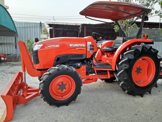 คูโบต้า L4708DT 2 เพลา ติดตั้งชุดใบมีดดันหน้าใหม่ ผานหลังใหม่ CMT 6x24. ทำงาน 637 ชั่วโมง มือเดียวออ