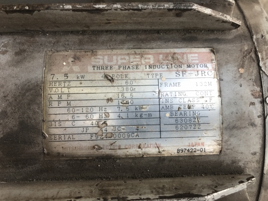 ขายหัวเกียร์ SEW eurodrive พร้อมมอเตอร์ mitsubishi 10HP. 380V อัตราทด 1:39.7 เพลาออกประมาณ 36รอบต่อนาที สภาพสวยเดิมๆ ตัดออกจากโรงงาน หมุนนิ่ม พร้อมใช้งาน ขายหัวเกียร์ SEW eurodrive พร้อมมอเตอร์ mitsubishi 10HP. 380V อัตราทด 1:39.7 เพลาออกประมาณ 36รอบต่อนาที สภาพสวยเดิมๆ ตัดออกจากโรงงาน หมุนนิ่ม พร้อมใช้งาน