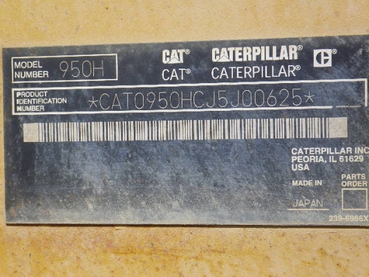 ขายรถตัก ยี่ห้อ CAT รุ่น 950H ขายรถตัก ยี่ห้อ CAT รุ่น 950H