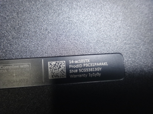 HP 14-AC101TX Core i3