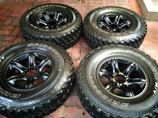 ขายยาง 265 x 75 x 16 MT พร้อมล้อเล็บเหยี่ยวแท้ ISUZU 4WD