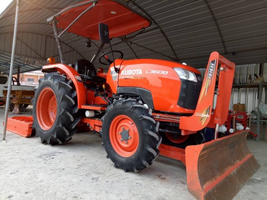 คูโบต้า L3608DT 4 WD 2 เพลา เกรด AAA ..ใบมีดดันหน้า่ ผานหลังใหม่  ทำงาน 289 ชั่วโมง สีเดิมๆโรงงาน 100\%