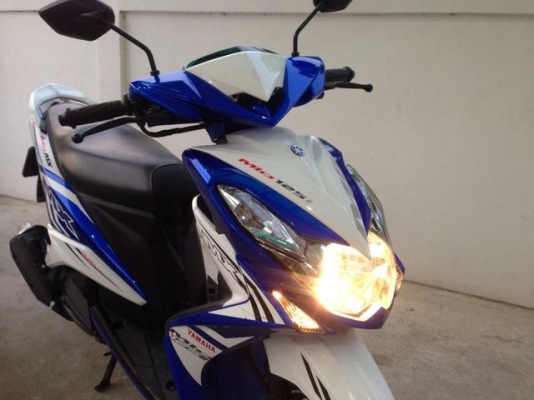 Yamaha Mio125i MX หัวฉีด ล้อแม็กแท้ ตัว Top น้ำเงิน ขาว ปี 2015 สวยใหม่