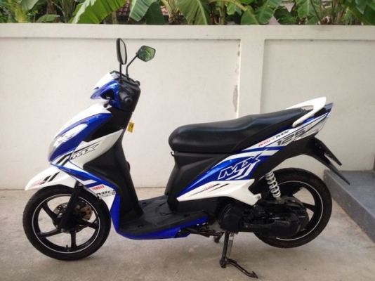 Yamaha Mio125i MX หัวฉีด ล้อแม็กแท้ ตัว Top น้ำเงิน ขาว ปี 2015 สวยใหม่
