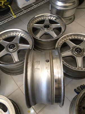 ล้อ STICH 5 SPOKE 3 ชิ้นแท้17 F7.5&quot;+29 R8.5&quot;+34 4,5/114.3 ประมูลญี่ปุ่น