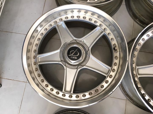 ล้อ STICH 5 SPOKE 3 ชิ้นแท้17 F7.5&quot;+29 R8.5&quot;+34 4,5/114.3 ประมูลญี่ปุ่น