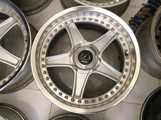 ล้อ STICH 5 SPOKE 3 ชิ้นแท้17 F7.5&quot;+29 R8.5&quot;+34 4,5/114.3 ประมูลญี่ปุ่น