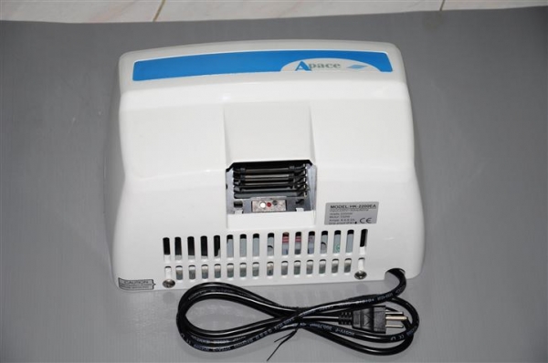 เครื่องเป่ามือลมร้อนแบบอัตโนมัติ ยี่ห้อ Apace รุ่น HK-2200EA เครื่องเป่ามือลมร้อนแบบอัตโนมัติ ยี่ห้อ Apace รุ่น HK-2200EA